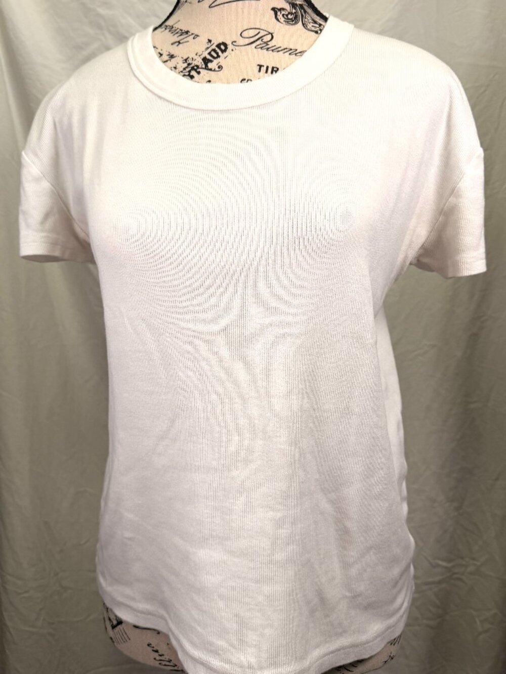 Cozy Earth White Ribbed Modal Blend Crew Neck T-Shirt Women's 2XL